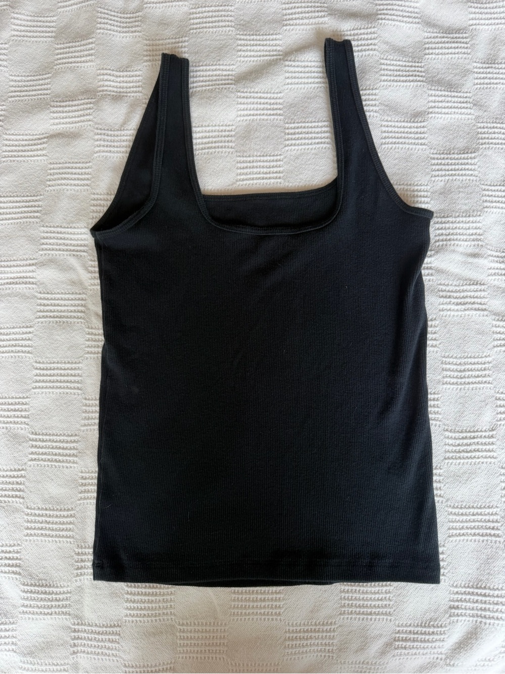 Abercrombie & Fitch Black Ribbed Square Neck Tank
